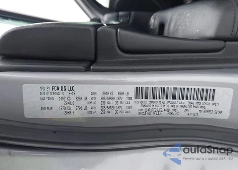 2018 Jeep Grand Cherokee High Altitude 4X4 z USA, uszkodzony, nr VIN 1C4RJFCG3JC314418